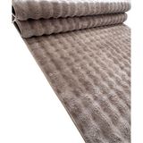 Trivago Halı Bubble Pofidik Yumuşak Kaymaz Taban Peluş Puffy Shaggy Halı Yolluk Çocuk Odası - Vizon - Kahverengi - 80 x 450 cm