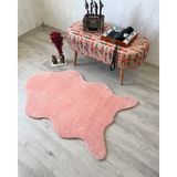 Trivago Halı Yıkanabilir Yumuşak Peluş Ayı Postu Çocuk Odası Oturma Odası Salon Mutfak Halısı - 80 x 125 cm - Bebe Pembesi