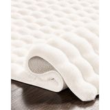 Trivago Halı Yumuşak Bubble Tavşan Tüyü Kaymaz Özel Taban Peluş Post Halı Yolluk Krem - 150 x 250 cm