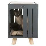 Trixie 36x51x36 cm Antrasit Gri Kum Beji Kedi Oyun Evi