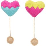 Trixie Kedi Oyuncağı Kedi Otlu Jut Kalp 8 cm 18 cm - Çok Renkli