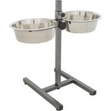 Trixie Köpek Paslanmaz Çelik Mama&Su Kabı,Ayaklı,2×2,8L/Ø24Cm
