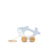 Trixie Mr. Shark Ahşap Çekçek Oyuncak - Mavi