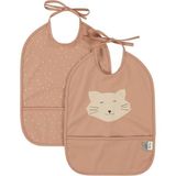 Trixie Mrs.cat Pembe Sıvı Geçirmez 2'li Mama Önlüğü Seti - Standart