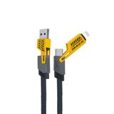 TrkTech 4'ü 1 Arada Hızlı Şarj Kablosu Type-c 65w Lightning 27w + USB ve USB-C Veri Aktarım Kablosu