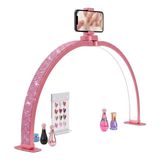Trled F-700A 70 cm Pembe Elmas Desenli Beyaz Katlanabilir Masaüstü Manikür Ve Protez Tırnak Lambası