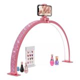 Trled F-700A 70 cm Pembe Elmas Desenli Beyaz Katlanabilir Masaüstü Manikür Ve Protez Tırnak Lambası