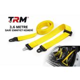Trm 3,6 Metre Sarı Emniyet Kemeri Üniversal Oto Kemer Seti