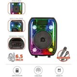 Trm D-66 Taşınabilir Rgb LED Bluetooth Hoparlör Parti Speaker Kablolu Mikrofon
