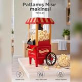 Trm TPM01 Mısır Patlatma Makinesi Yağsız Ev Tipi Popcorn Makinesi Kırmızı