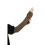 TRModam Parmak Geçmeli Terletmez Likralı Penye Kolluk – 45 cm, 1 Çift - Haki