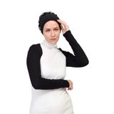 TRModam Uzun Kollu Bolero – Kaymaz, Terletmez, Tesettür Bolero, Dört Mevsim Kullanıma Uygun - Siyah