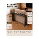 TrMuko Café Royale Vintage & USB-Tech Konsol Raf - 3 USB + 4 Priz Girişli MDF Koltuk Arkası Raf Dresuar