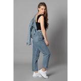 Trn JNS Lucy Boyfriend Kar Mom Mavi Yüksek Bel Likralı Jeans Pantolon