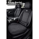 Trobus Altay Serisi Bel Destekli Koltuk Kılıfı (Ön+Arka) - Toyota Chaser / Mark Ii / Aristo / Avalon 1980–2005 - Siyah Beyaz - Siyah - Beyaz