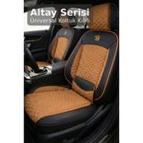 Trobus Altay Serisi Bel Destekli Koltuk Kılıfı (Ön+Arka) - Toyota Chaser / Mark Ii / Aristo / Avalon 1980–2005 - Taba Siyah - Taba - Siyah