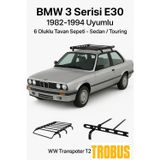 Trobus Bmw 3 Serisi E30 1982-1994 Uyumlu 6 Oluklu Tavan Sepeti - Sedan / Touring