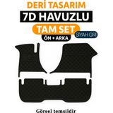 Trobus Citroen C-Elysee 2017 7d Havuzlu Deri Oto Paspas Seti - [siyah Gri] - Siyah - Gri