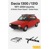 Trobus Dacia 1300 / 1310 1971-2004 Uyumlu 6 Oluklu Tavan Sepeti - Sedan Kasa - 0 - Siyah