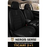 Trobus Fiat Doblo Cargo/panelvan 2001-2009 Uyumlu Nergis Serisi Tay Tüyü Siyah Oto Koltuk Kılıfı