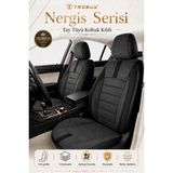 Trobus Fiat Egea Cross 2020 Sonrası Uyumlu Nergis Serisi Tay Tüyü Siyah Oto Koltuk Kılıfı