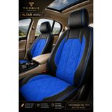 Trobus Fiat Egea Cross 2020+ Uyumlu Altar Serisi Tay Tüyü Mavi Siyah Oto Koltuk Kılıfı - Mavi - Siyah