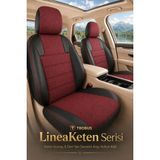 Trobus Fiat Egea Cross 2020+ Uyumlu Lineaketen Serisi Keten Bordo Kırmızı Oto Koltuk Kılıfı - Bordo - Kırmızı