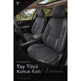 Trobus Fiat Egea Cross 2020+ Uyumlu Nova Serisi Tay Tüyü Füme Füme Oto Koltuk Kılıfı - Füme - Gri