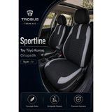 Trobus Fiat Fiorino 2007 Sonrası Uyumlu Sportline Serisi Siyah Gri Ortopedik Tay Tüyü Koltuk Kılıfı