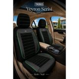 Trobus Fiat Fiorino 2007 Sonrası Uyumlu Veyron Serisi Siyah Yeşil Tay Tüyü Koltuk Kılıfı - Siyah - Yeşil