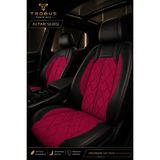Trobus Fiat Fiorino 2007+ Uyumlu Altar Serisi Tay Tüyü Bordo Siyah Premium Koltuk Kılıfı