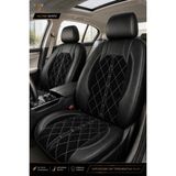 Trobus Fiat Fiorino 2007+ Uyumlu Altar Serisi Tay Tüyü Siyah Beyaz Premium Koltuk Kılıfı - Siyah - Beyaz