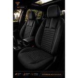 Trobus Fiat Fiorino 2007+ Uyumlu Inci Serisi Tay Tüyü Siyah Premium Koltuk Kılıfı