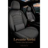 Trobus Fiat Fiorino 2007+ Uyumlu Levante Serisi Bel Destekli Keten Füme Koltuk Kılıfı