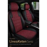 Trobus Fiat Fiorino 2007+ Uyumlu Lineaketen Serisi Ortopedik Bordo Kırmızı Koltuk Kılıfı - Bordo - Kırmızı