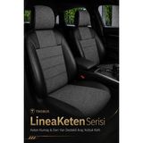 Trobus Fiat Fiorino 2007+ Uyumlu Lineaketen Serisi Ortopedik Füme Siyah Koltuk Kılıfı - Füme - Siyah