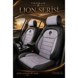 Trobus Fiat Fiorino 2007+ Uyumlu Lion Serisi Tay Tüyü Gri Siyah Premium Koltuk Kılıfı - Gri - Siyah