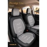 Trobus Fiat Fiorino 2007+ Uyumlu Prestige Line Keten Serisi Gri Siyah Koltuk Kılıfı - Gri - Siyah