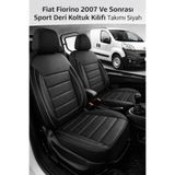 TROBUS Fiat Fiorino 2007 Ve Sonrası Sport Deri Koltuk Kılıfı Takımı Siyah