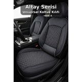 Trobus Fiat Fiorino 2007 ve Sonrası Uyumlu Altay Bel Destekli Tay Tüyü Füme Koltuk Kılıfı