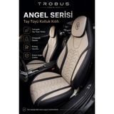 Trobus Fiat Fiorino 2007 ve Sonrası Uyumlu Angel Serisi Tay Tüyü Koltuk Kılıfı Bej Siyah - Bej - Siyah