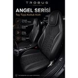 Trobus Fiat Fiorino 2007 ve Sonrası Uyumlu Angel Serisi Tay Tüyü Koltuk Kılıfı Siyah