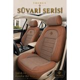 Trobus Ford Connect 2010-2014 Uyumlu Süvari Serisi 2+1 Ticari Tay Tüyü Taba Koltuk Kılıfı