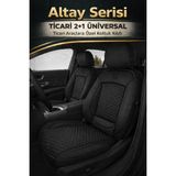 Trobus Ford Courier 2023 ve Sonrası Tourneo 5 Kapı – Ticari Araç 2+1 Uyumlu Altay Serisi Bel Destekli Koltuk Kılıfı – Siyah, Kolay Montaj