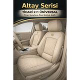 Trobus Ford Courier Hususi 2014 ve Sonrası Hafif Ticari – Ticari Araç 2+1 Uyumlu Altay Serisi Bel Destekli Koltuk Kılıfı – Bej, Kolay Montaj