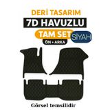 Trobus Ford Focus Hb 2019 ve Sonrası 7d Havuzlu Deri Oto Paspas Seti - [siyah]