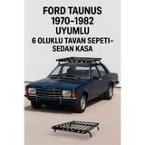 TROBUS Ford Taunus 1970-1982 Uyumlu 6 Oluklu Tavan Sepeti - Sedan Kasa