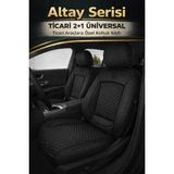 Trobus Ford Tourneo Connect 2009-2013 Hafif Ticari – Ticari Araç 2+1 Uyumlu Altay Serisi Bel Destekli Koltuk Kılıfı – Siyah, Kolay Montaj