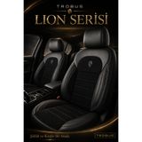 Trobus Ford Tourneo Courier 2014-2023 Uyumlu Lion Serisi 2+1 Ticari Tay Tüyü Siyah Koltuk Kılıfı
