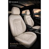 Trobus Ford Tourneo Courier 2014-2024 Bel Destekli Tay Tüyü Koltuk Kılıfı Prestige Line Krem